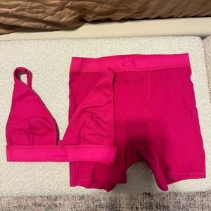 Skims Cotton Rib Bralette and Boxers